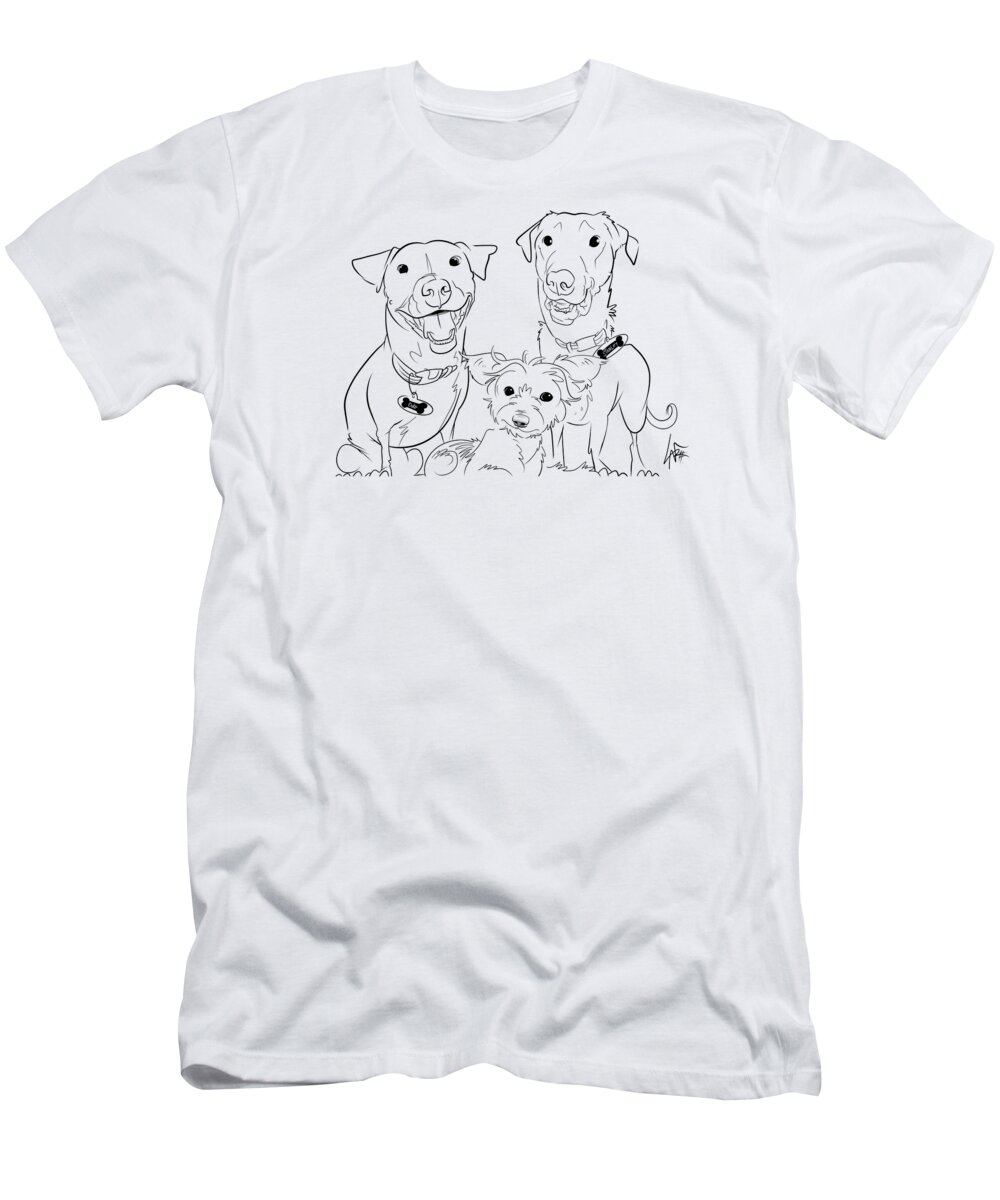 6085 T-Shirt featuring the drawing 6085 Voerg by Canine Caricatures By John LaFree