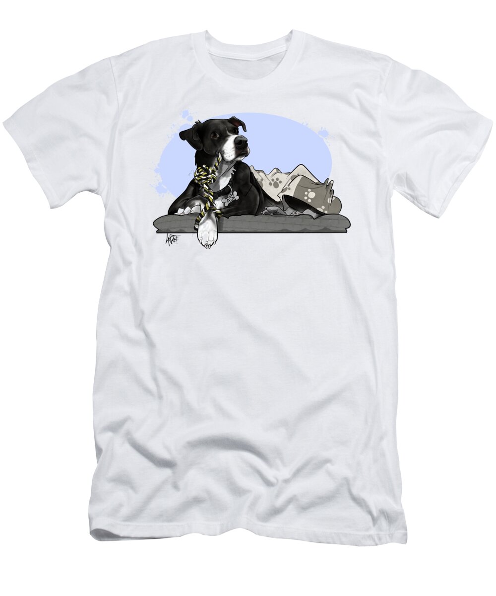 6091 T-Shirt featuring the drawing 6091 Dave by Canine Caricatures By John LaFree