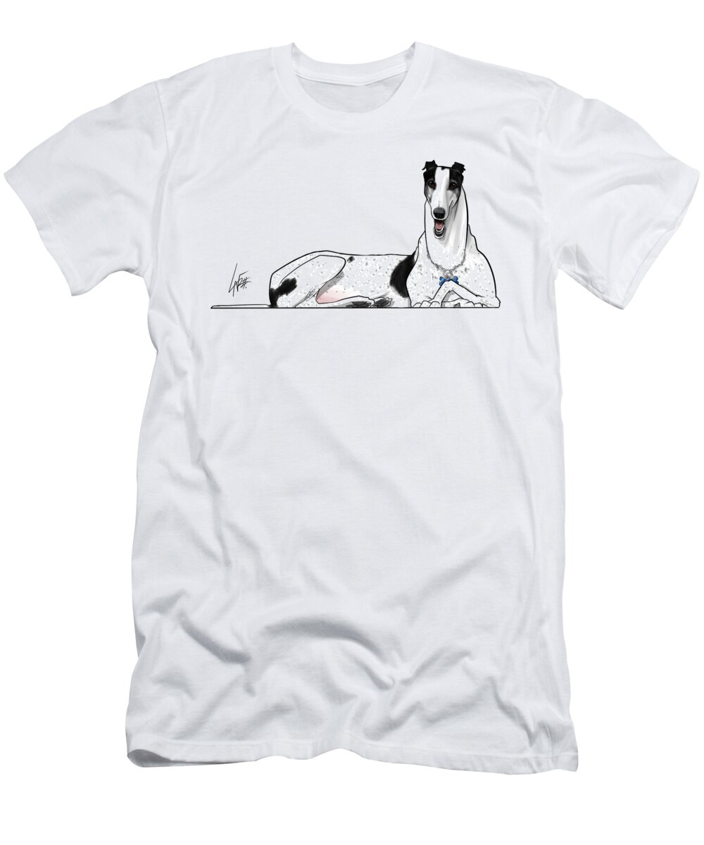 6135 T-Shirt featuring the drawing 6135 Mitschelen by John LaFree
