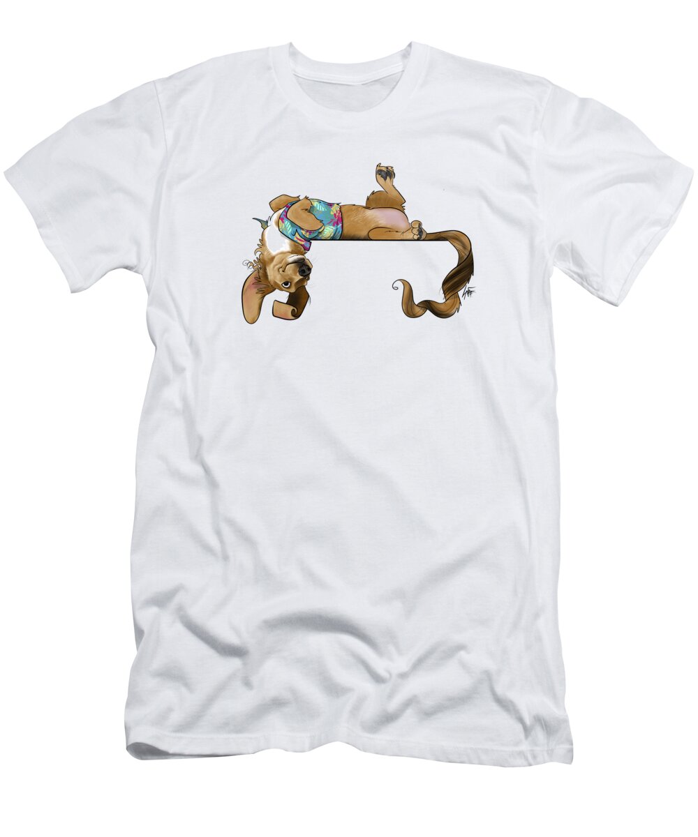 6147 T-Shirt featuring the drawing 6147 Fritz by Canine Caricatures By John LaFree