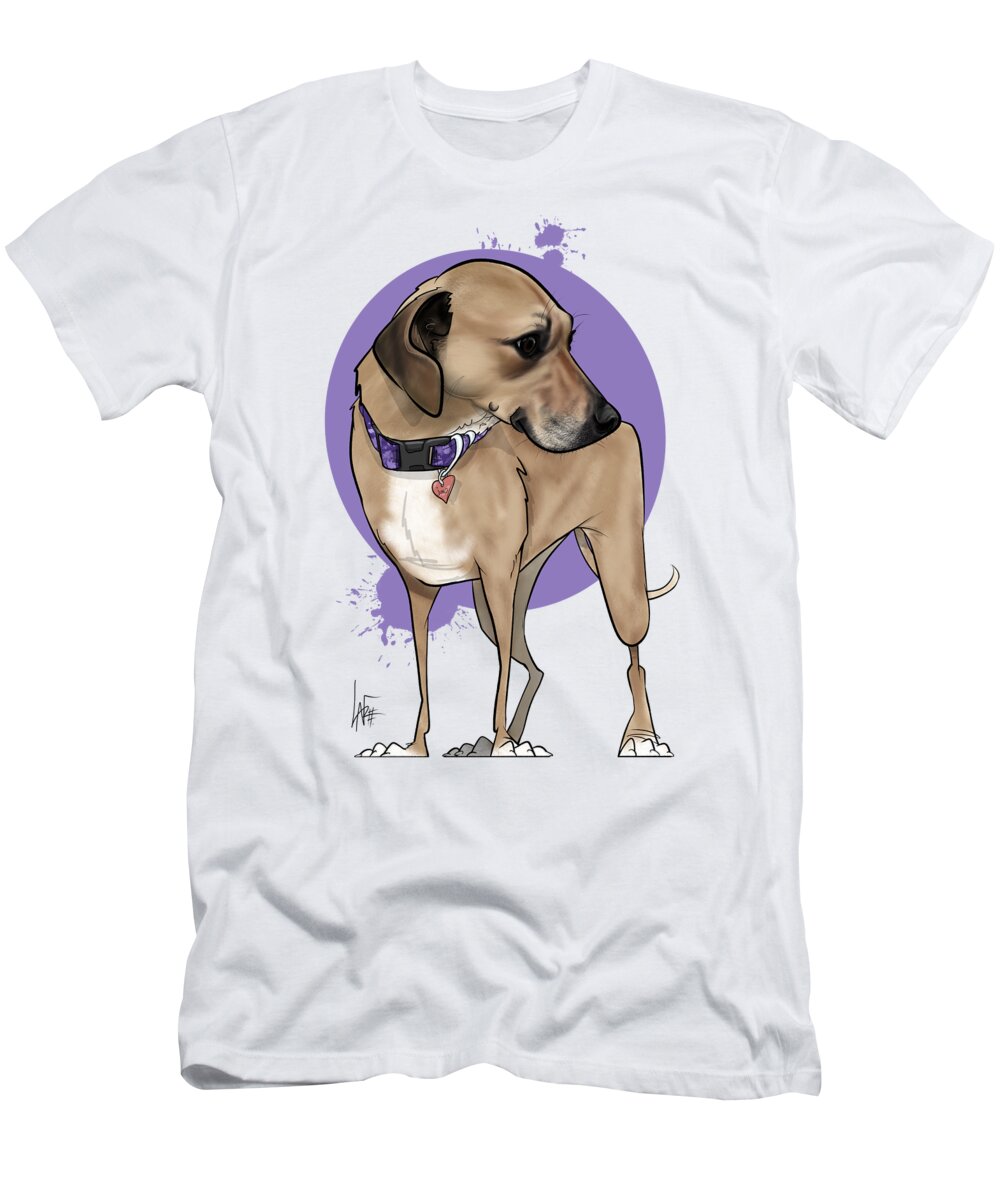 6150 T-Shirt featuring the drawing 6150 Staugler by Canine Caricatures By John LaFree