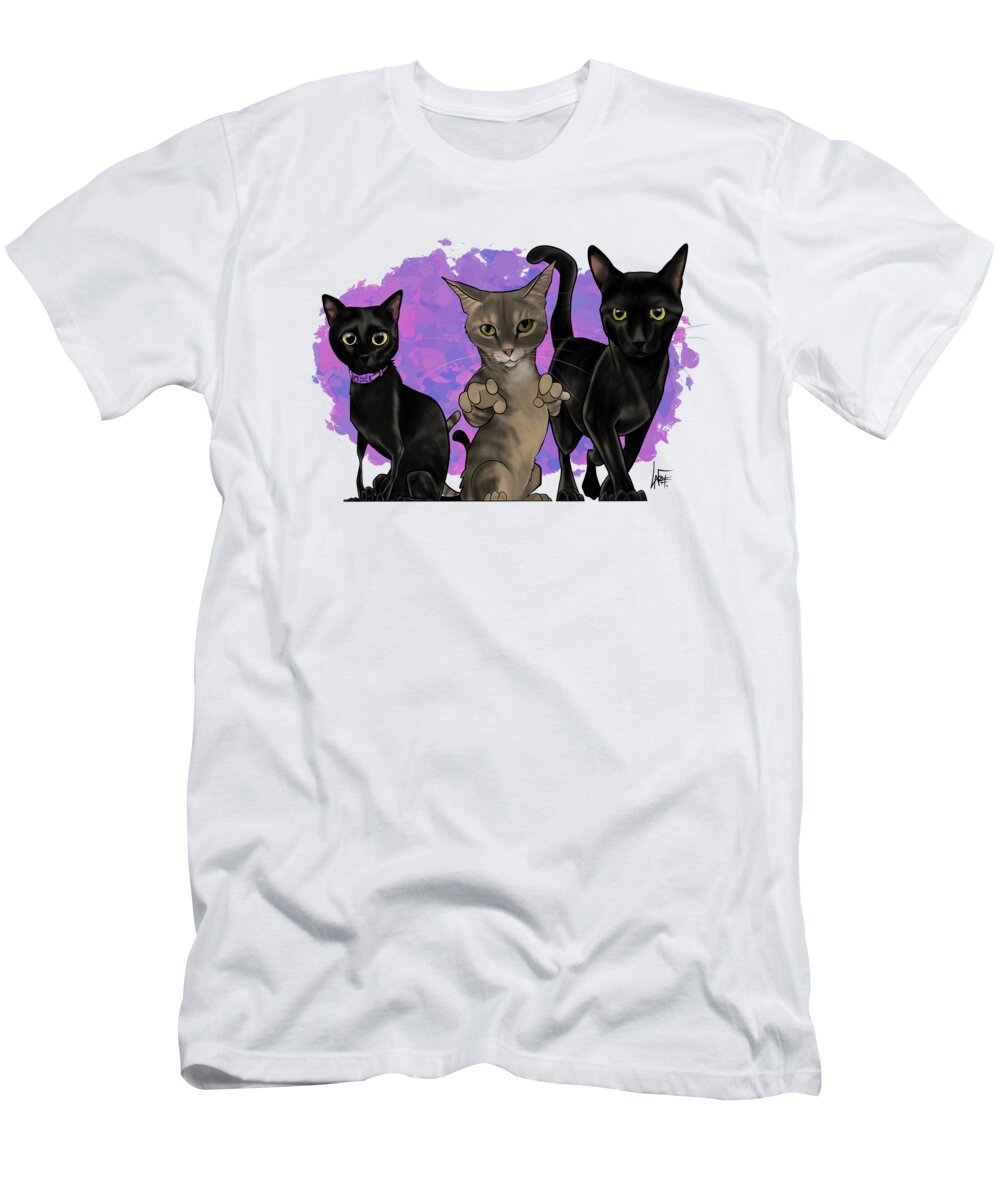 6238 T-Shirt featuring the drawing 6238 Paisley SADIE GEORGE JINX by John LaFree