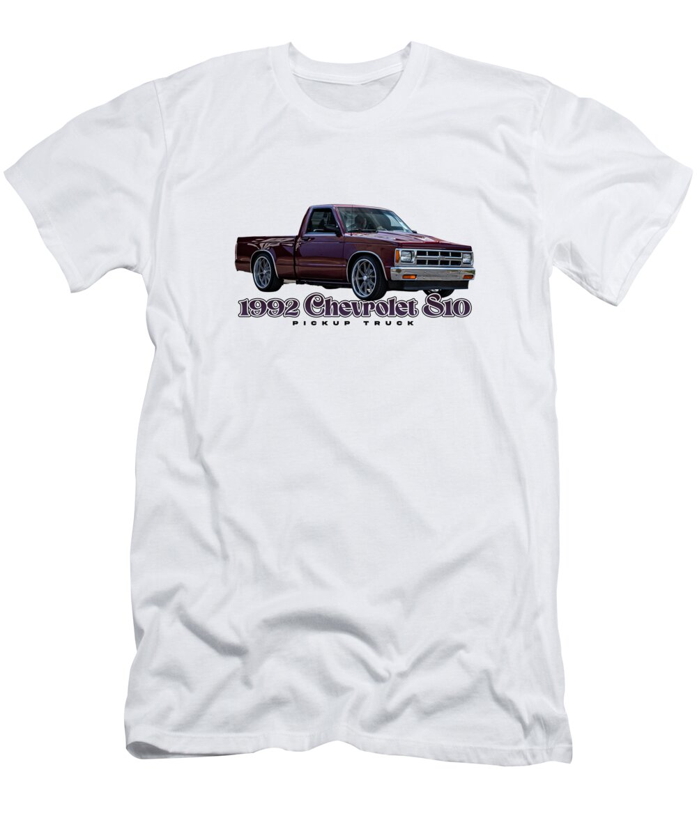 2 Door T-Shirt featuring the photograph 1992 Chevrolet S10 Pickup Truck by Gestalt Imagery