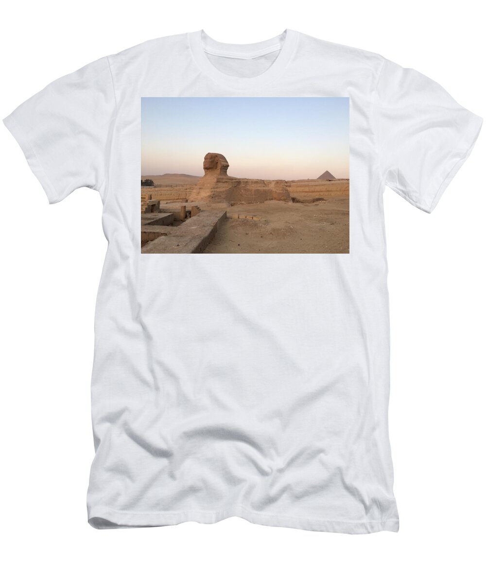 Giza T-Shirt featuring the photograph Great Sphinx #7 by Trevor Grassi