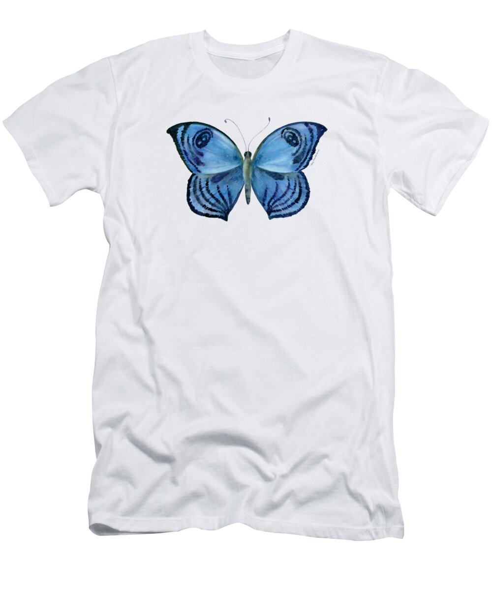 India T-Shirt featuring the painting 75 Capanea Butterfly by Amy Kirkpatrick