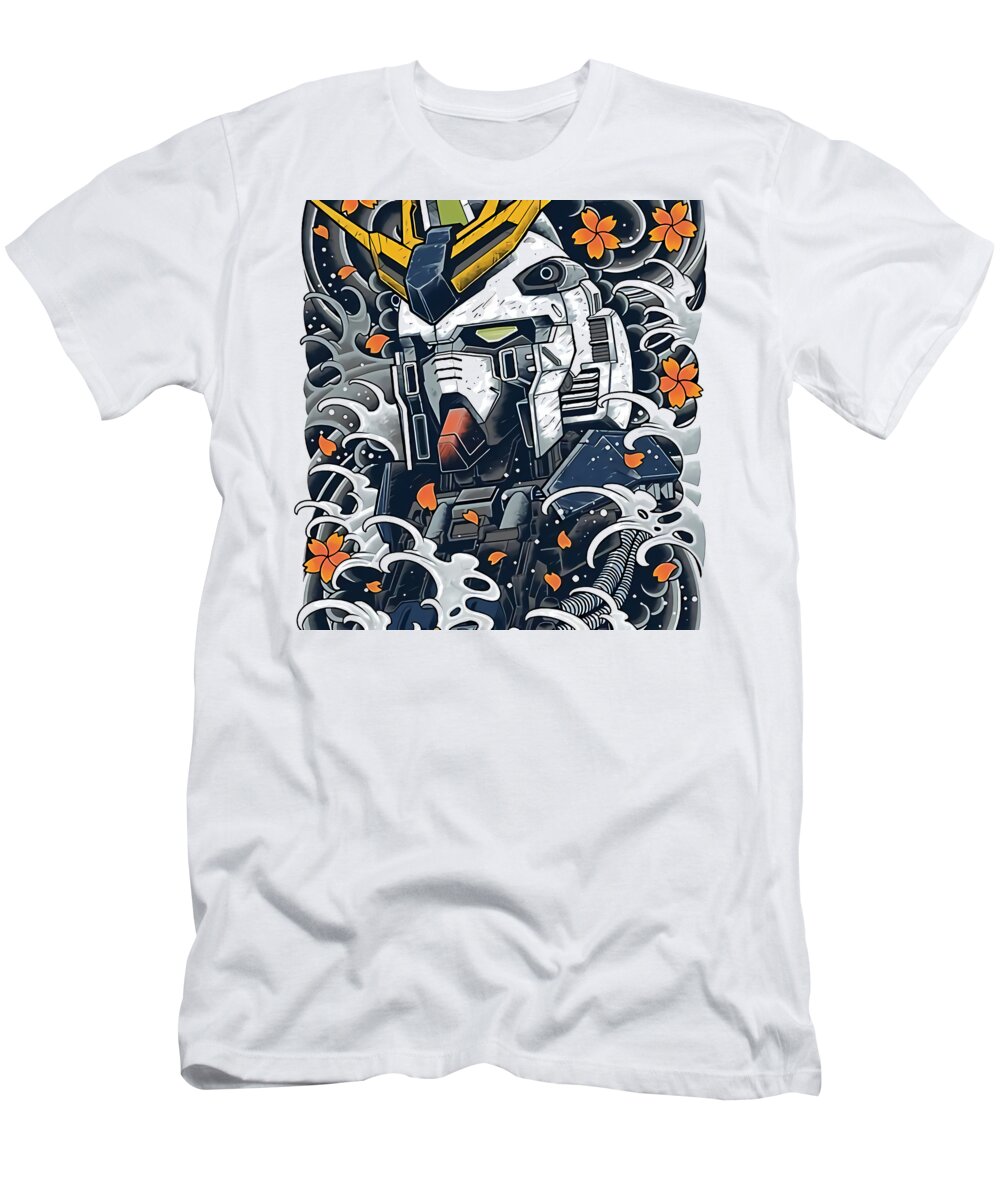 Gundam T-Shirt featuring the digital art Gundam #8 by Casey Stone