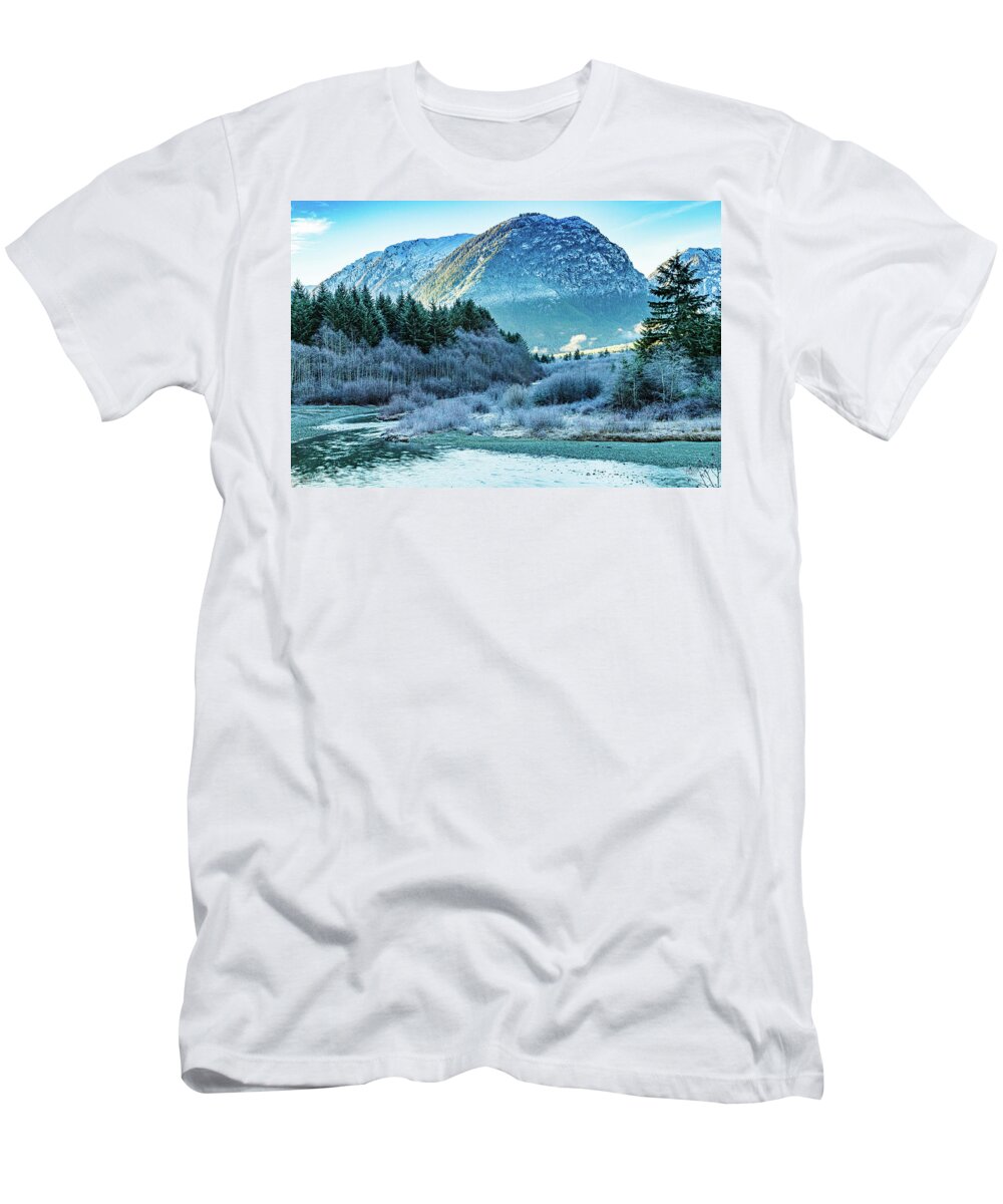Landscapes T-Shirt featuring the photograph A Cold Winter's Day by Claude Dalley