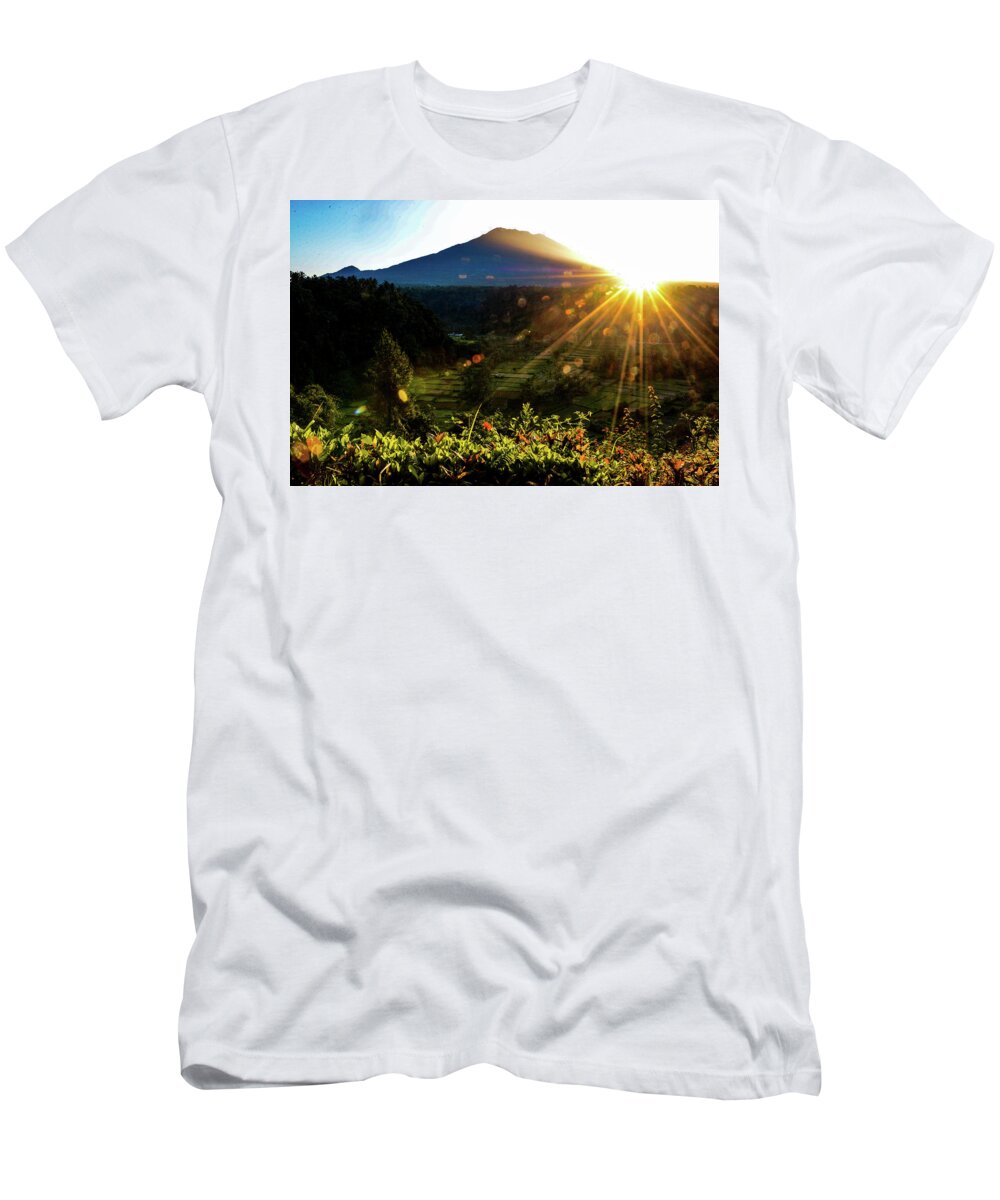 Volcano T-Shirt featuring the photograph This Side Of Paradise - Mount Agung. Bali, Indonesia by Earth And Spirit