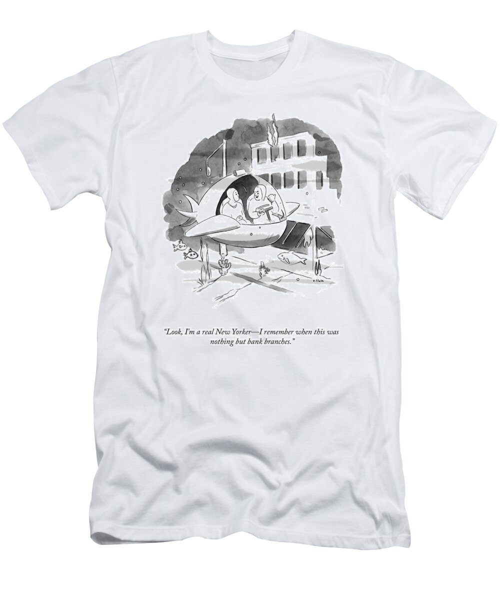 Look T-Shirt featuring the drawing A Real New Yorker by Emily Flake