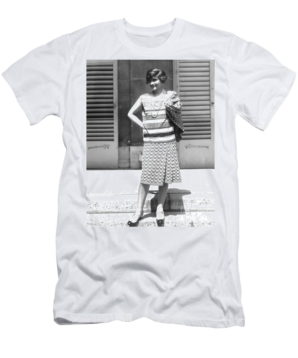 A Young Coco Chanel T-Shirt by Diane Hocker - Pixels