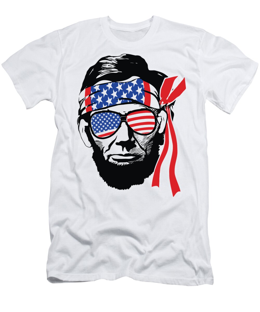 Cool Abe T-shirt mens 4th of july shirt Patriotic Shirt Abraham Lincoln Red White and Blue Shirt 4th of July fourth of july
