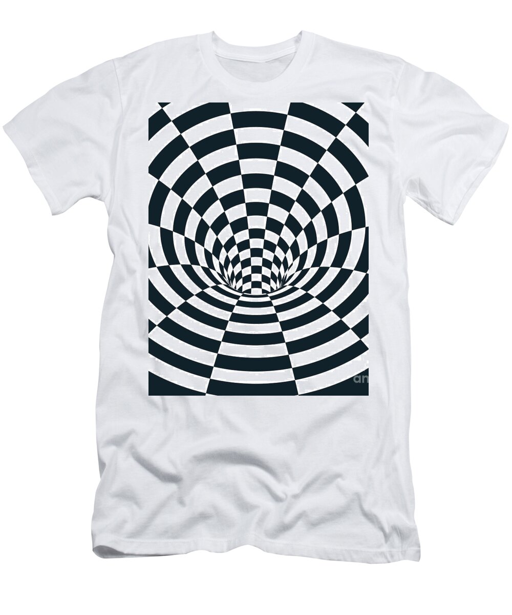 Abstract Optical Illusion Trippy Hypnotic Dizzy Design Background Hole T- Shirt by Noirty Designs - Pixels