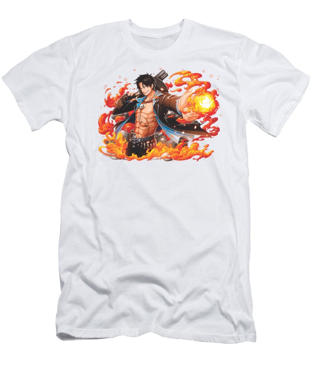 One Piece Merch - Portgas D. Ace T-Shirt ANM0608 - ®One Piece Merch