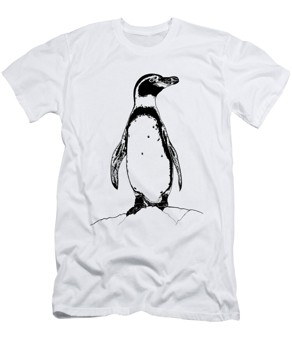 Penguin T-Shirt featuring the drawing African penguin by Loren Dowding