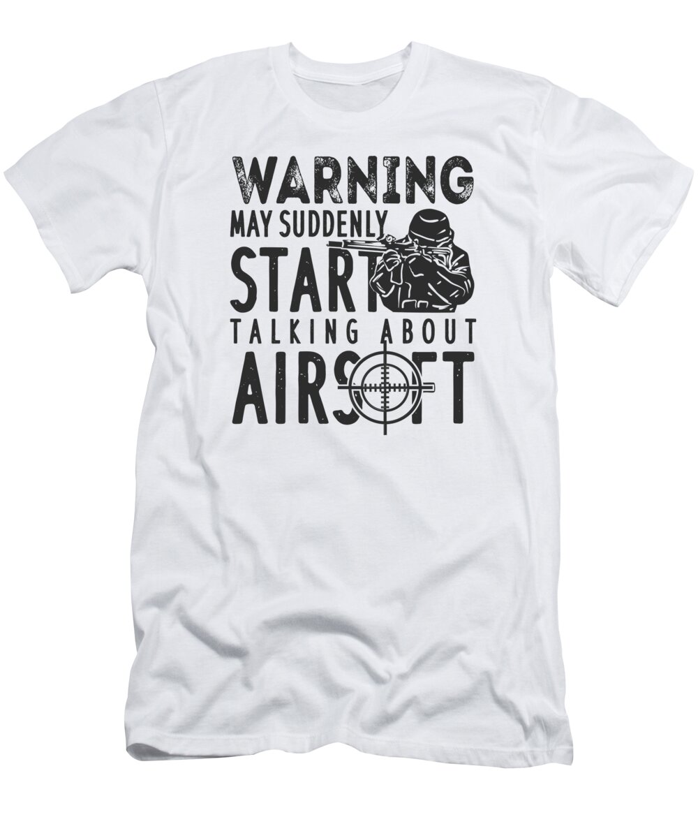 Airsoft Shooting T-Shirt featuring the digital art Airsoft Shooting Sports Airsoft Player by Toms Tee Store