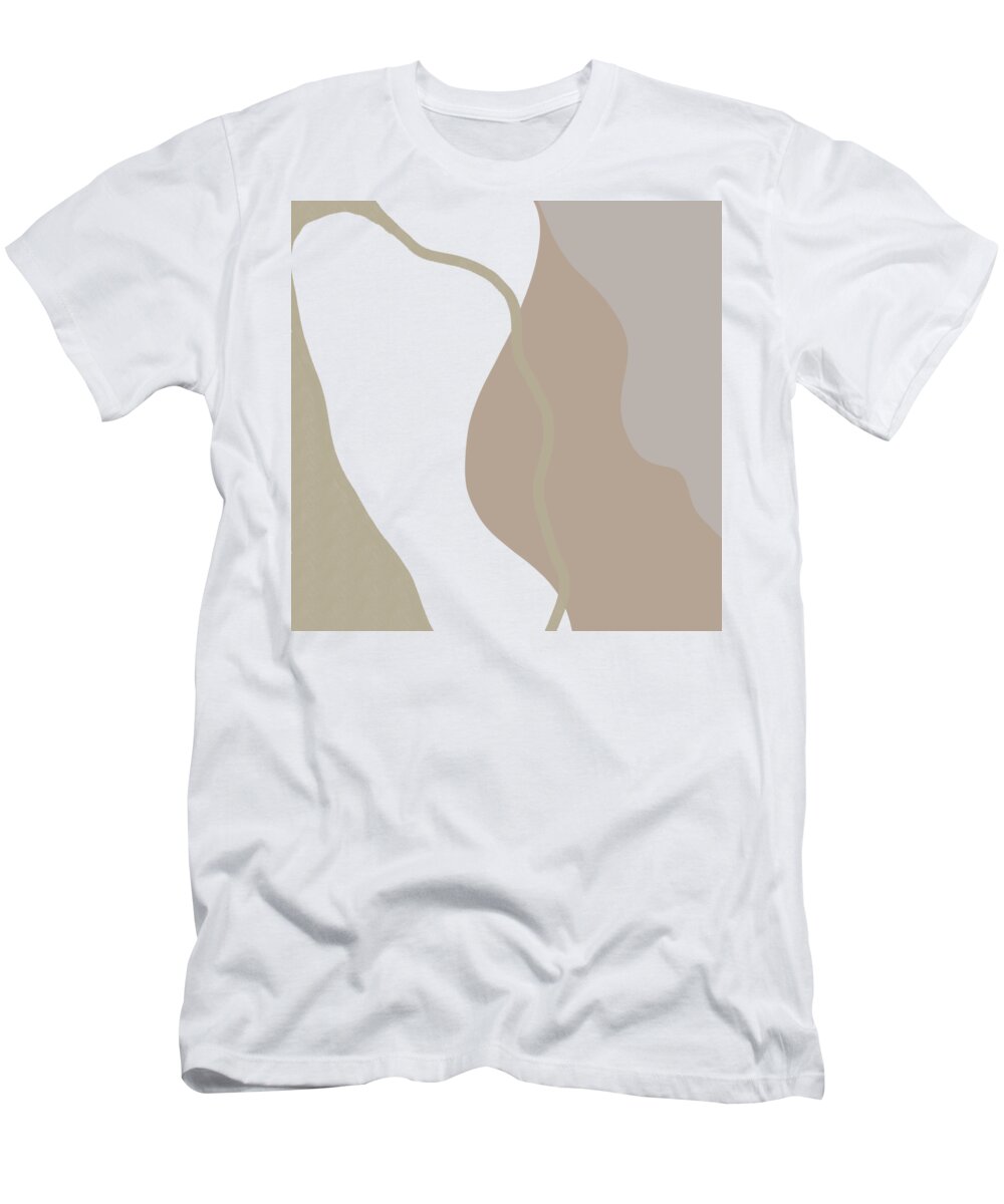 Abstract T-Shirt featuring the digital art Alchemy - Minimal, Modern - Contemporary Abstract Painting by Studio Grafiikka