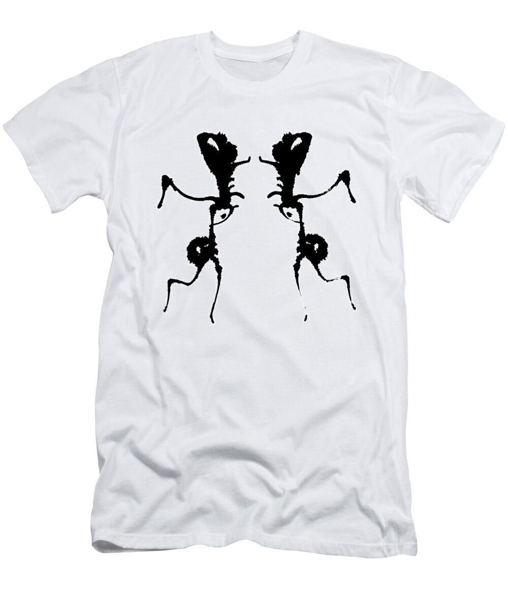 Abstract T-Shirt featuring the painting Alien Ant Dance by Stephenie Zagorski