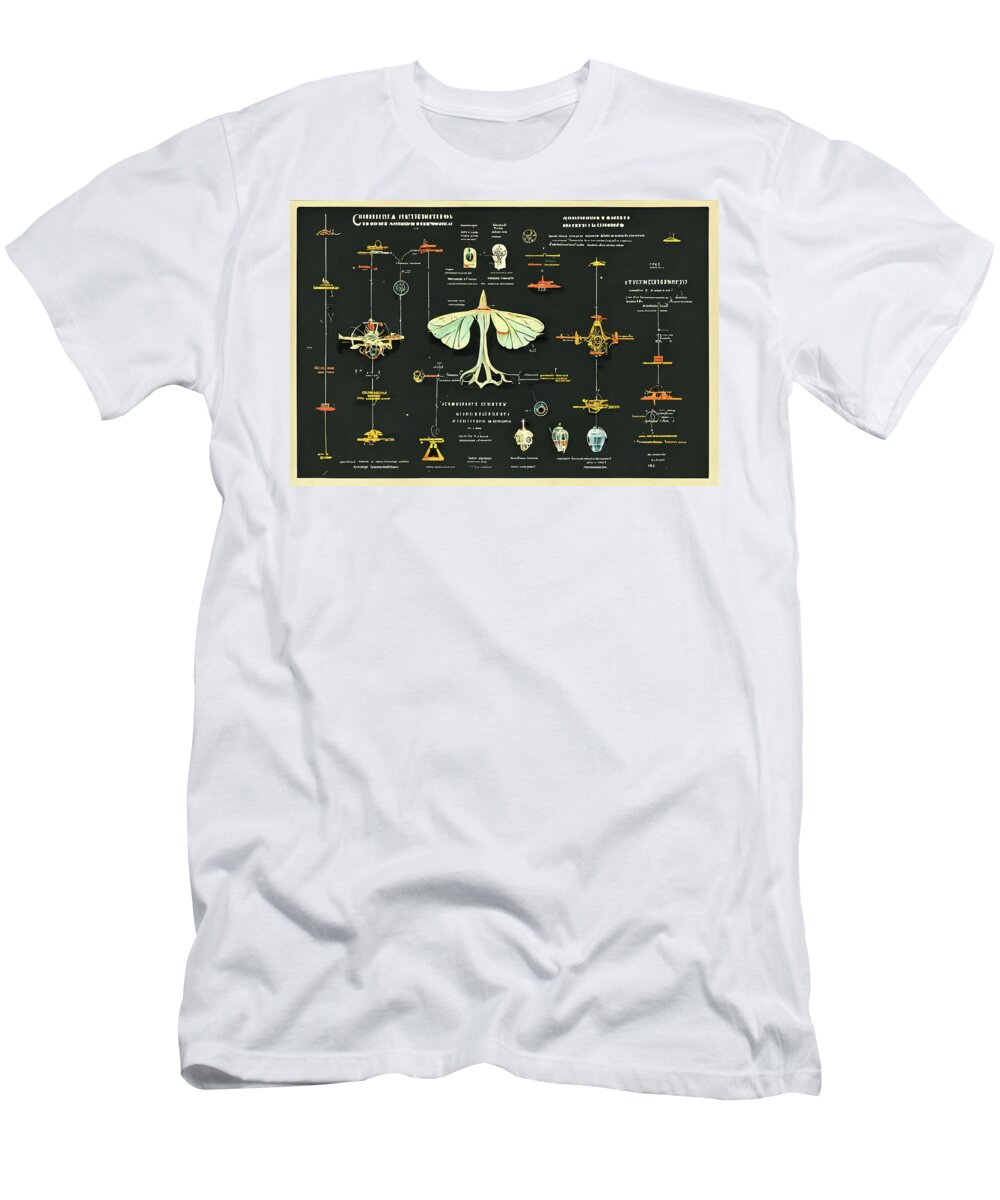 Alien T-Shirt featuring the digital art Alien Insects #6 by Nickleen Mosher