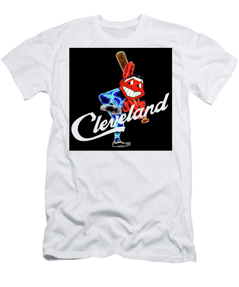 Chief Wahoo T-Shirt featuring the mixed media Always the image of Cleveland by Pheasant Run Gallery
