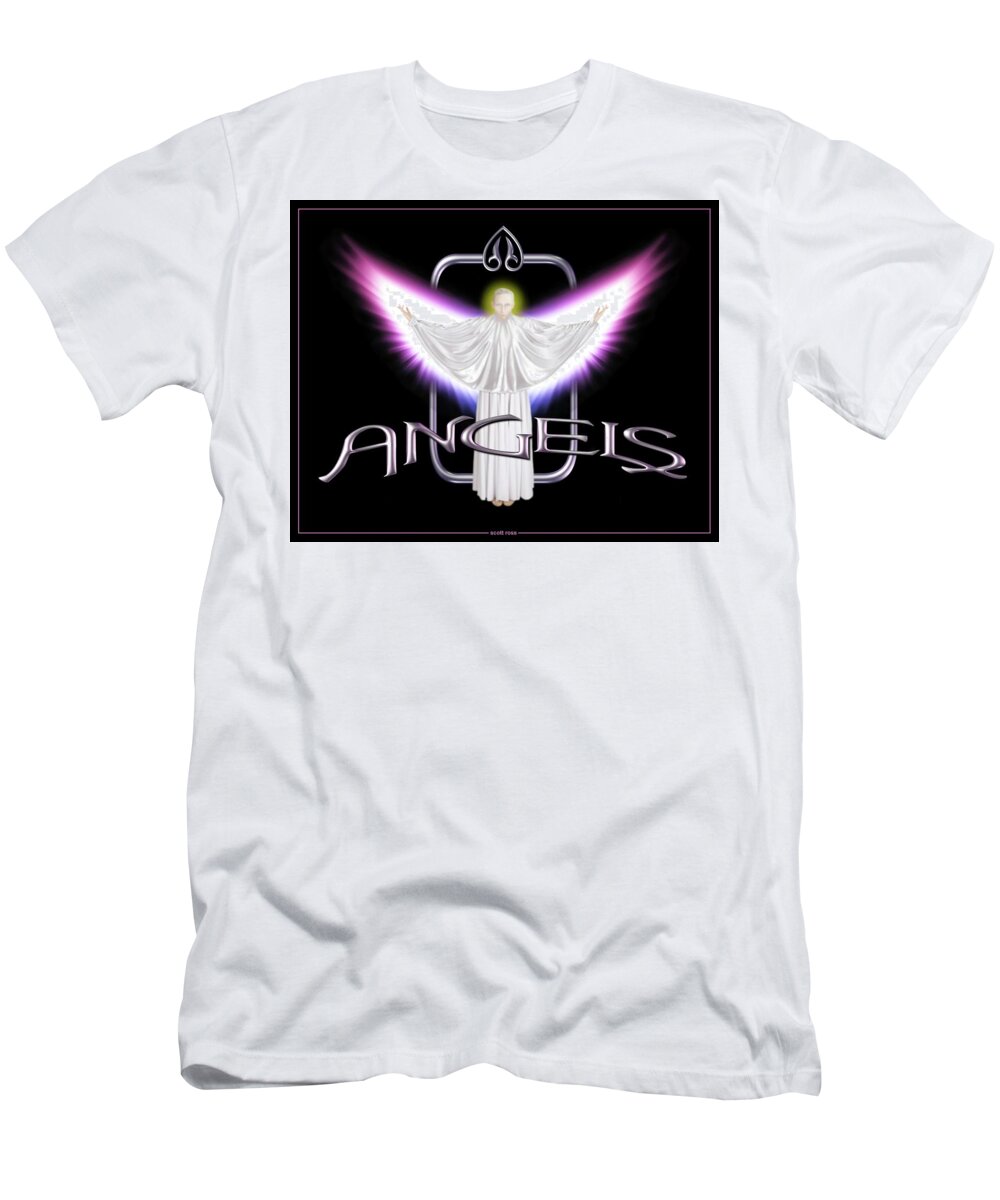 Angels T-Shirt featuring the digital art Angels by Scott Ross