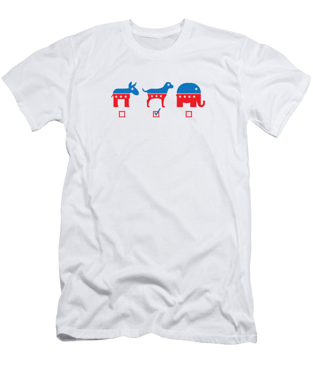 Animals My Vote Dog Funny Political T-Shirt by Jacob Zelazny - Pixels