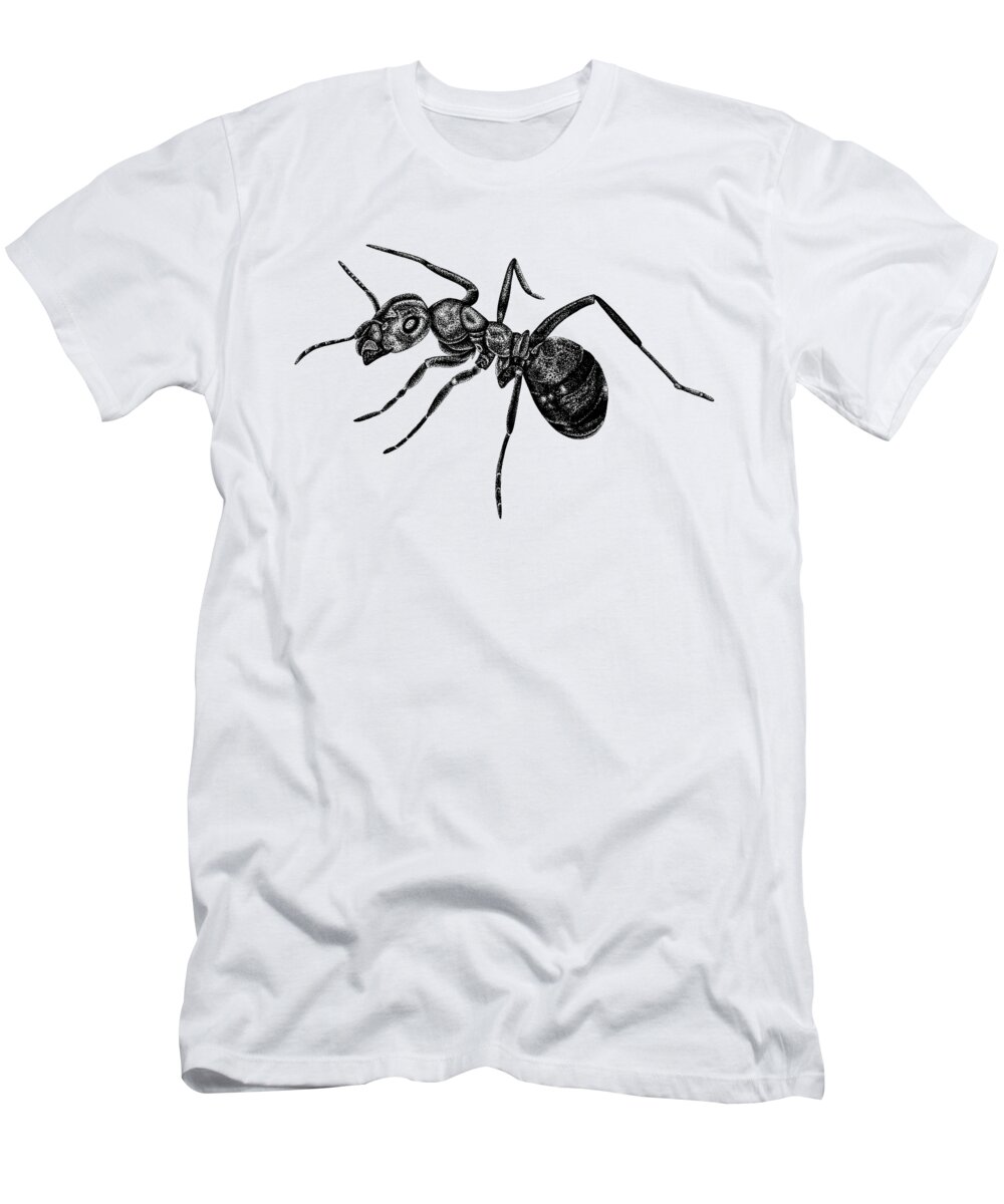 Ant T-Shirt featuring the drawing Ant by Loren Dowding