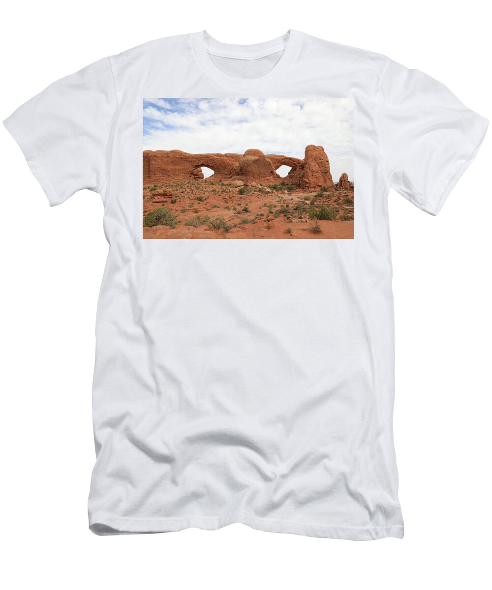 Arches National Park T-Shirt featuring the photograph Arches National Park - North and South Windows by Richard Krebs