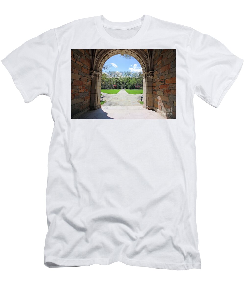 Archway T-Shirt featuring the photograph Archway to Law Quadrangle University of Michigan 6146 by Jack Schultz