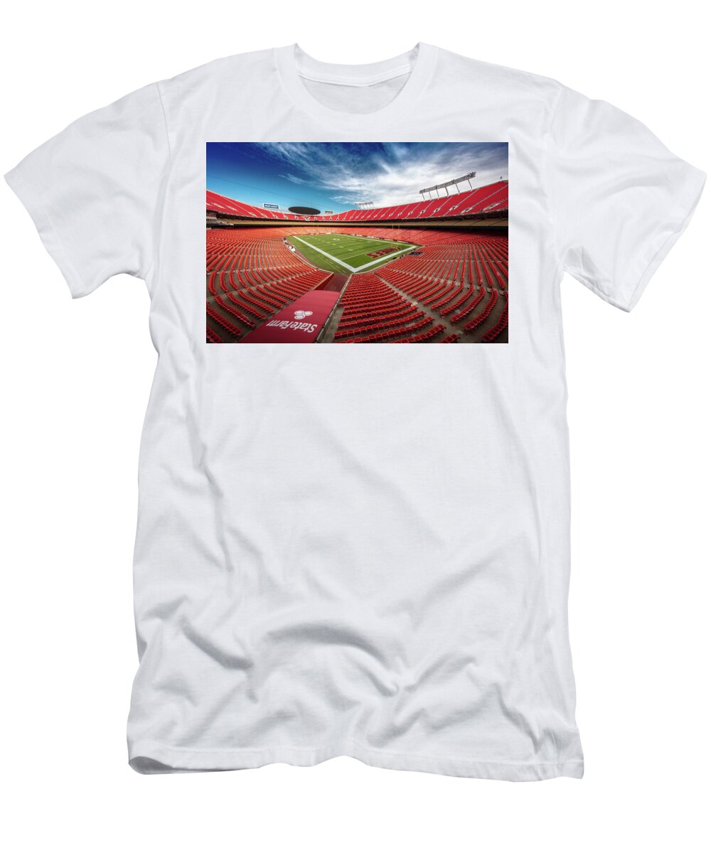 Arrowhead Stadium T-Shirt featuring the photograph Kansas City Chiefs #75 by Robert Hayton