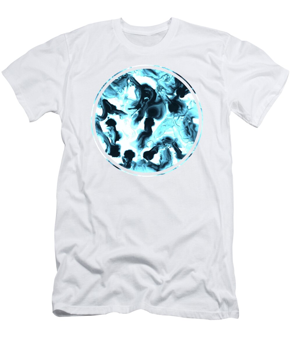 Flow T-Shirt featuring the painting Flow by Anastasiya Malakhova