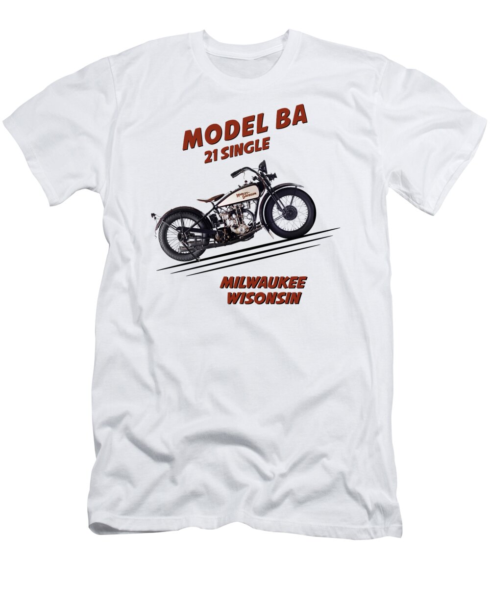 Harley Ba T-Shirt featuring the photograph The Harley Model BA by Mark Rogan
