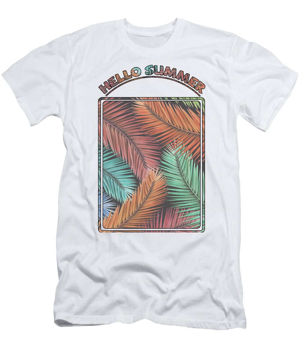 Summer T-Shirt featuring the digital art Tropical Shining  by Mark Ashkenazi