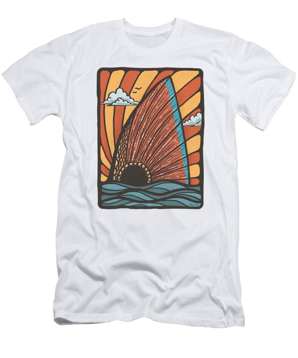 Redfish T-Shirt featuring the digital art Sunrise Tailer by Kevin Putman