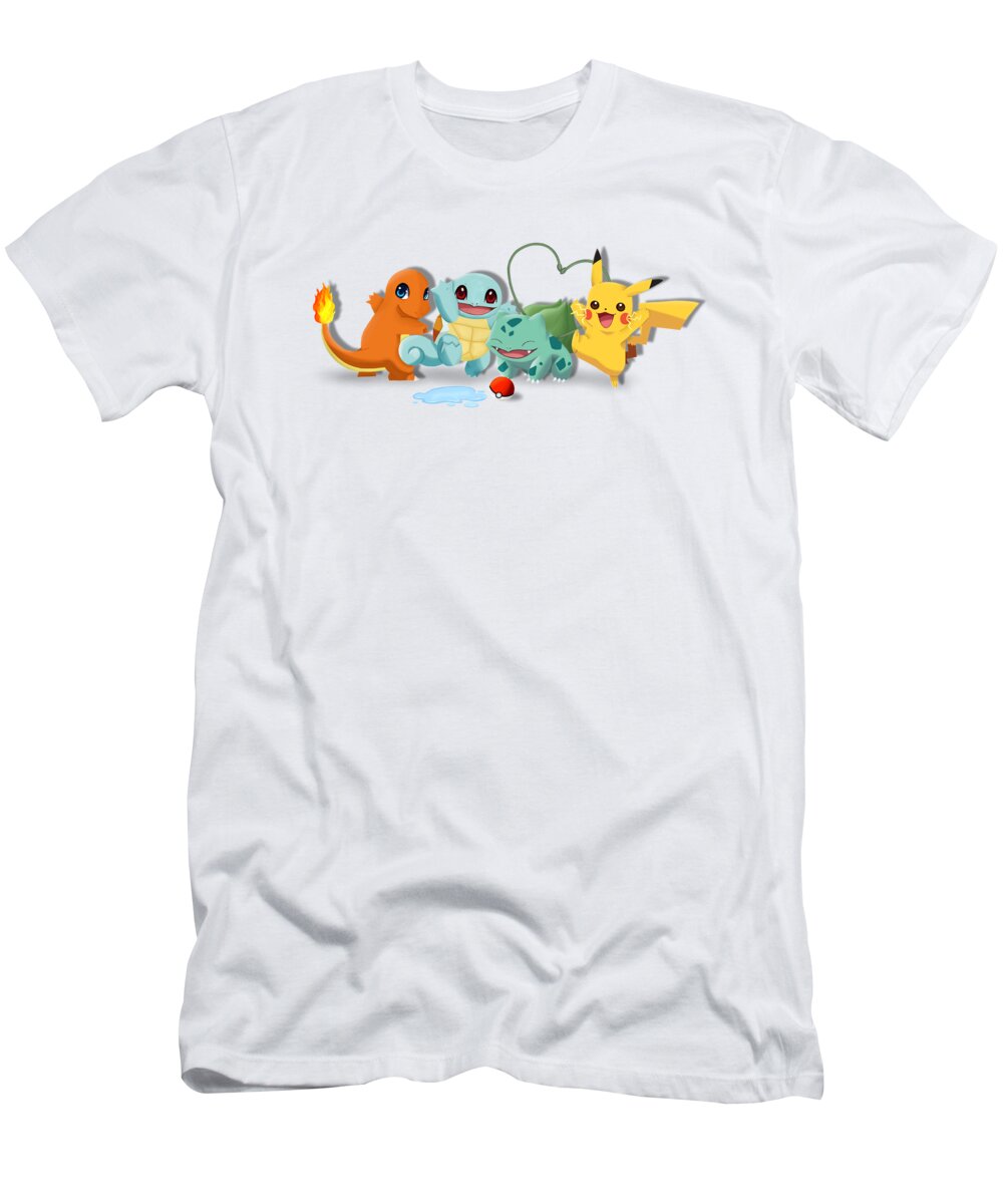 Pokemon T-Shirt featuring the digital art Pokemon by Juliart Jcmm