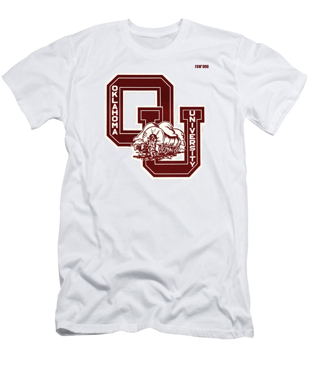 Oklahoma T-Shirt featuring the mixed media Vintage Oklahoma Sooners Art by Row One Brand