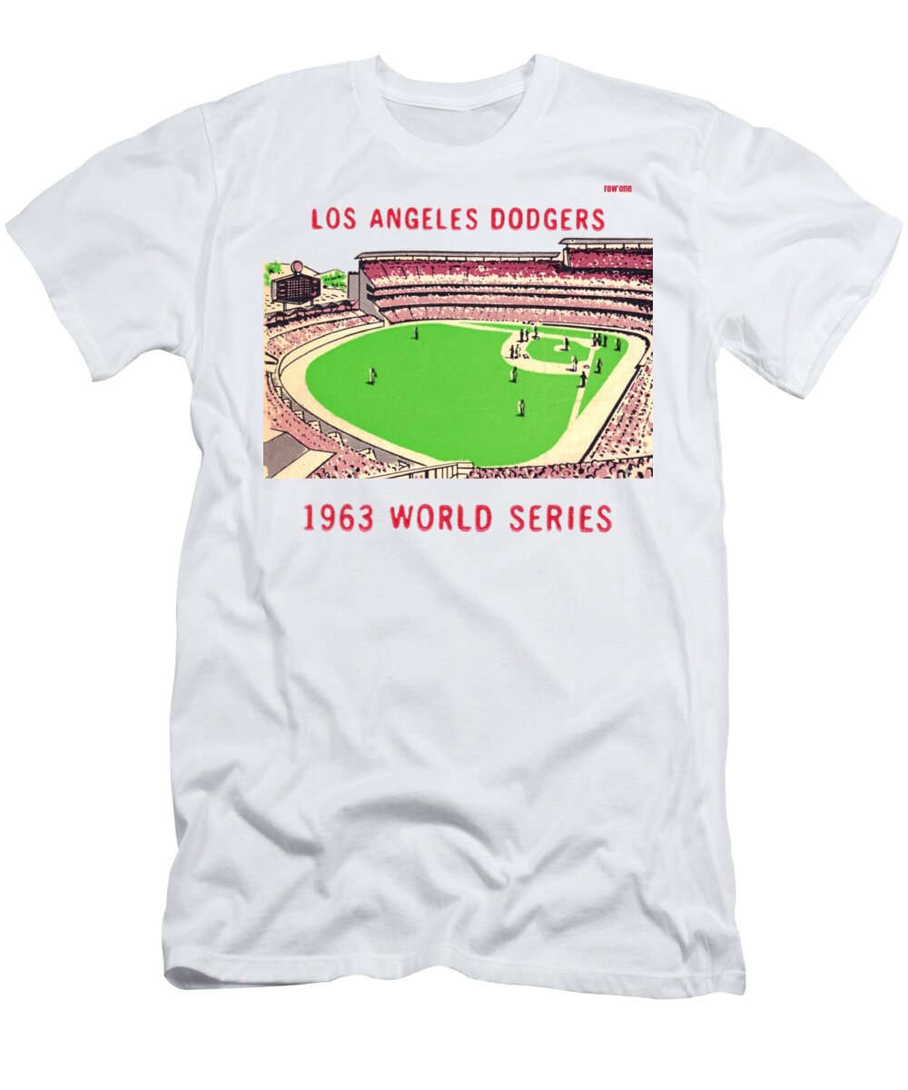 1963 World Series Dodgers Ticket T-Shirt by Row One Brand - Pixels