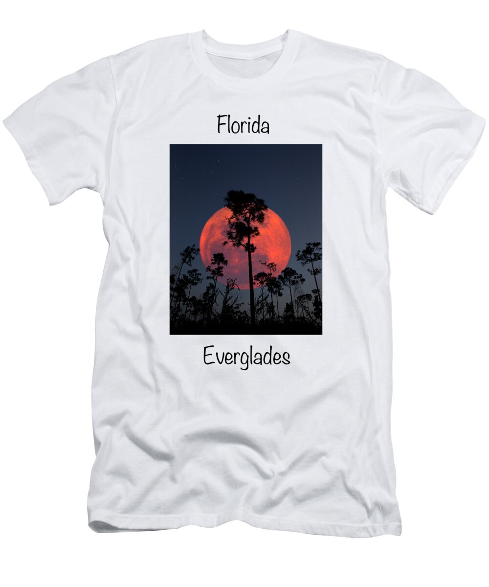 Moon T-Shirt featuring the photograph Everglades Planet by Mark Andrew Thomas