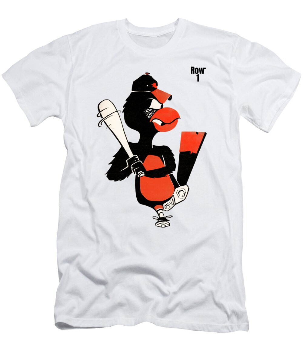 1963 Baltimore Orioles Art T-Shirt by Row One Brand - Pixels