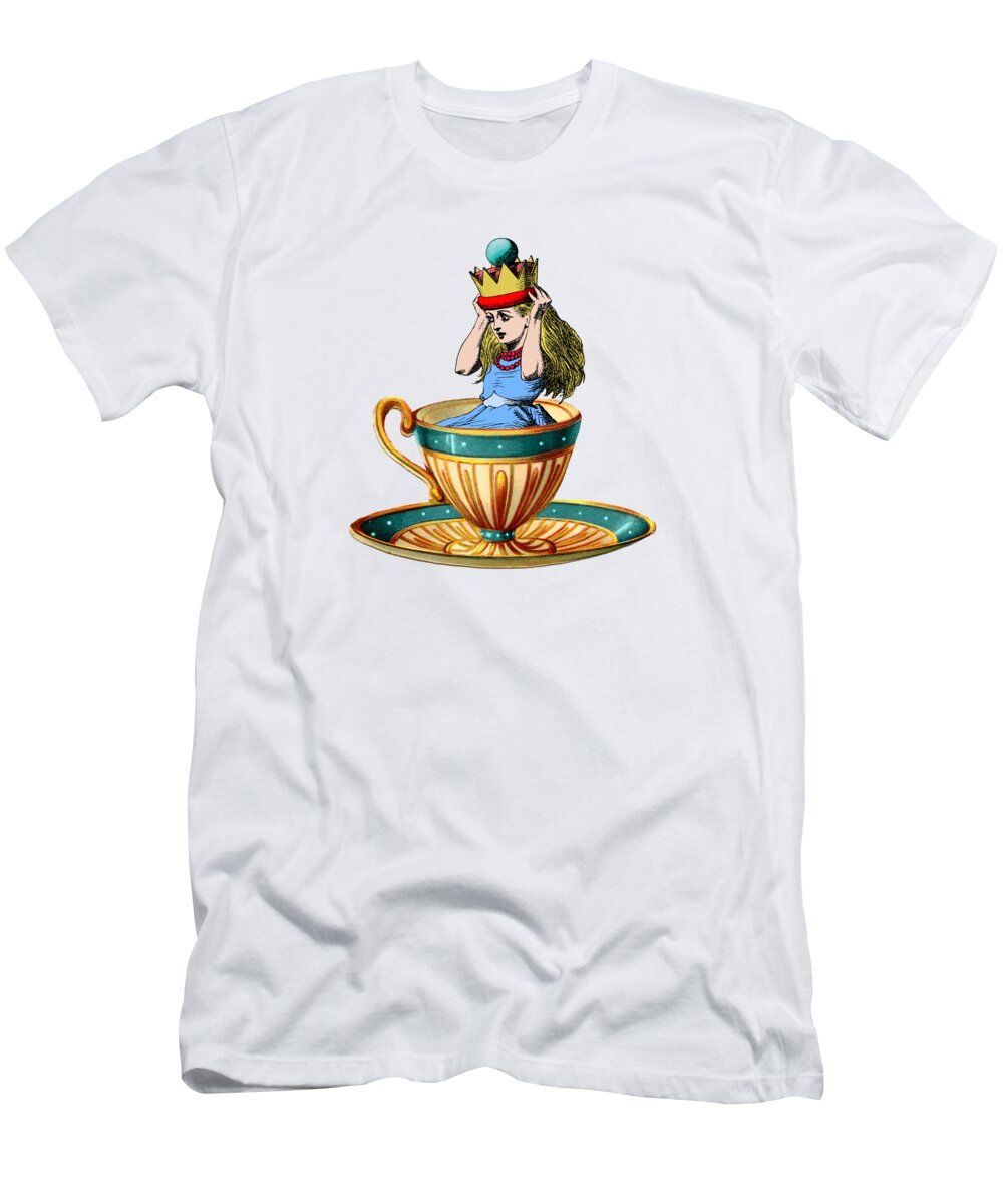 Alice In Wonderland T-Shirt featuring the digital art Queen Alice by Madame Memento