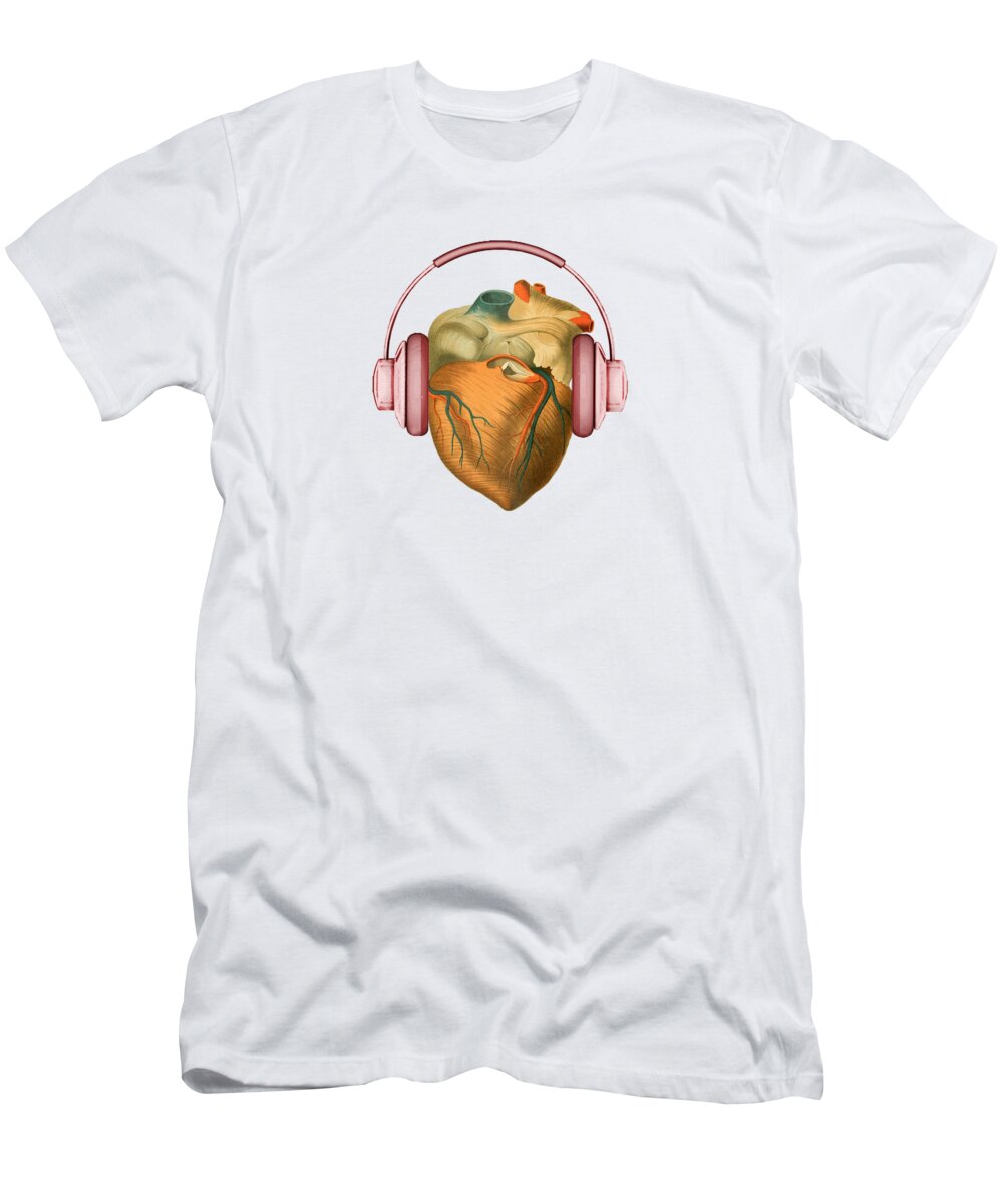 Heart T-Shirt featuring the digital art Heartbeat by Madame Memento
