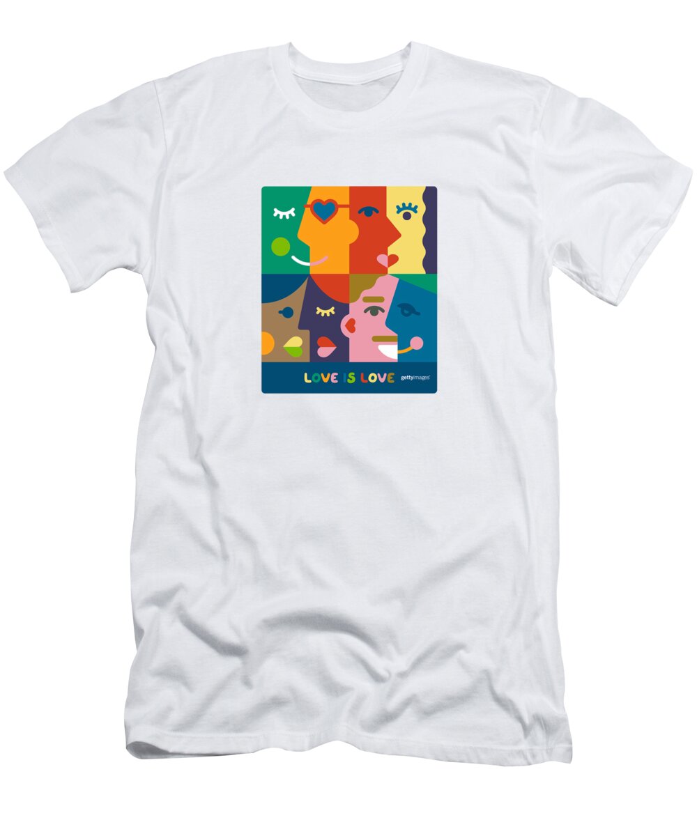 Love Is Love T-Shirt featuring the digital art Love Is Love by Marc Bell-Cruz