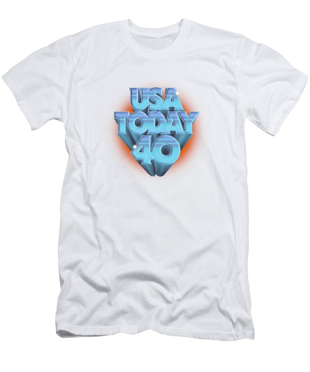 Usa Today T-Shirt featuring the digital art USA TODAY 40th Anniversary by Gannett