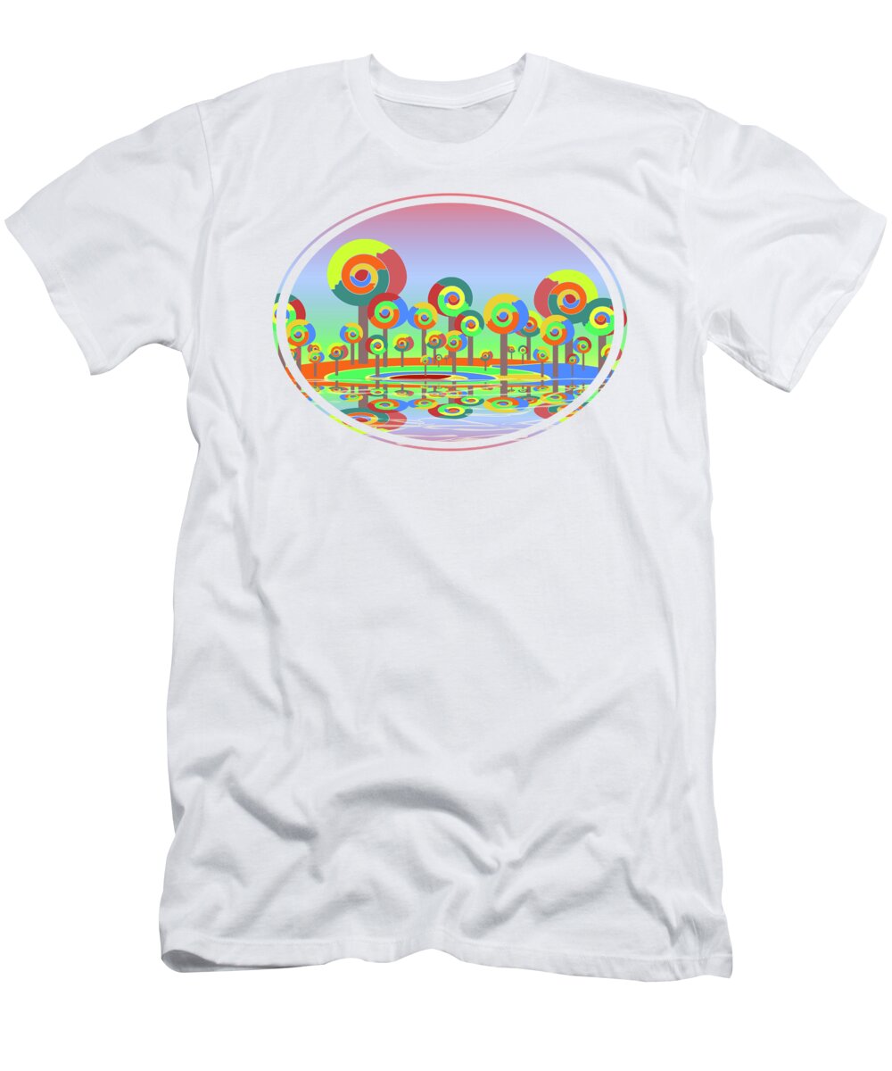 Malakhova T-Shirt featuring the digital art Lollypop Island by Anastasiya Malakhova