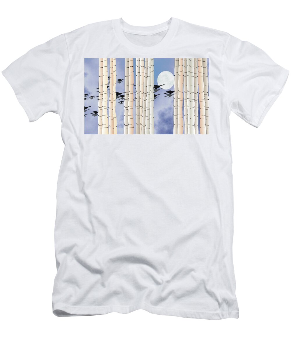 Landscape T-Shirt featuring the digital art Aspen Two by Ted Clifton