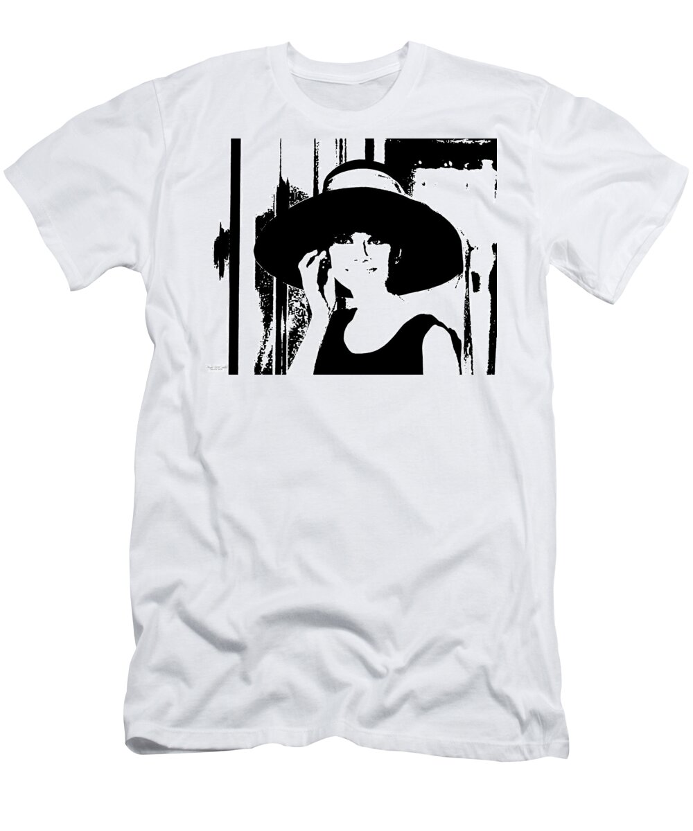 Audrey Hepburn T-Shirt featuring the digital art Audrey Hepburn by Pennie McCracken