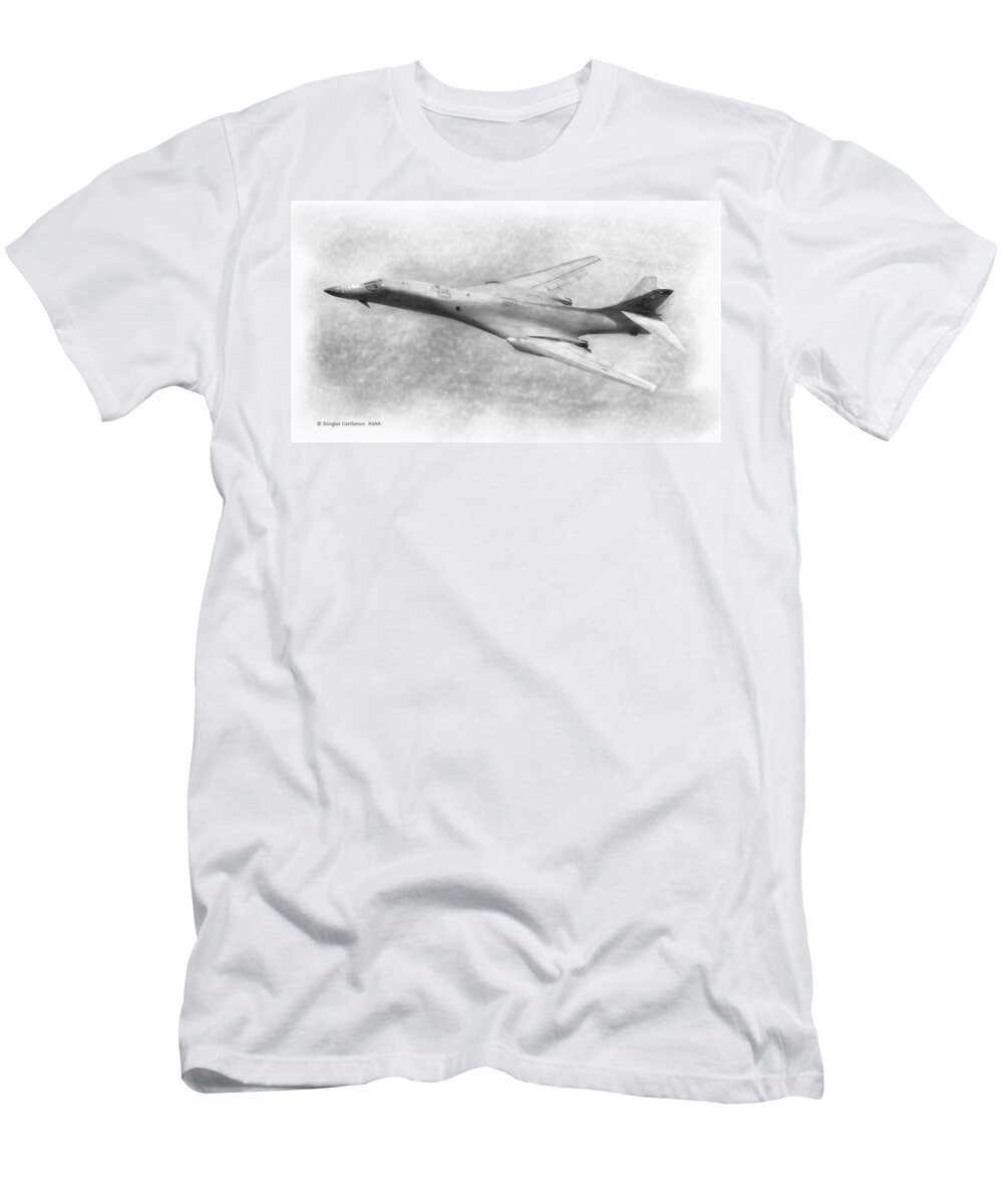 Air Force T-Shirt featuring the drawing B-1B Lancer by Douglas Castleman