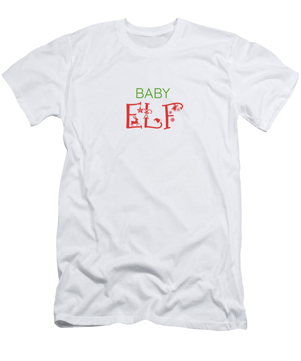 Santa Claus T-Shirt featuring the digital art Baby Elf by Jacob Zelazny