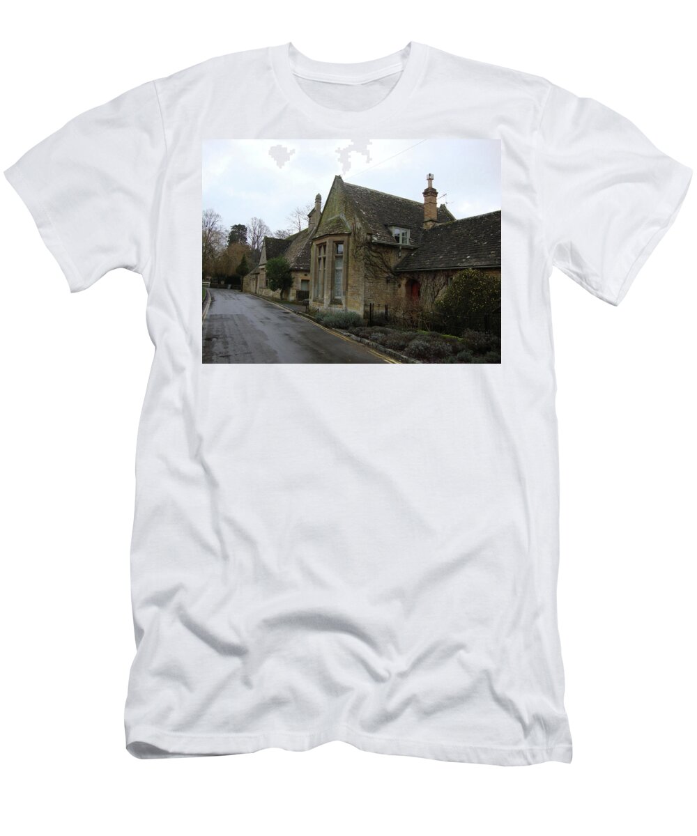 Medieval Village T-Shirt featuring the photograph Bay Windows in the Cotswolds by Roxy Rich