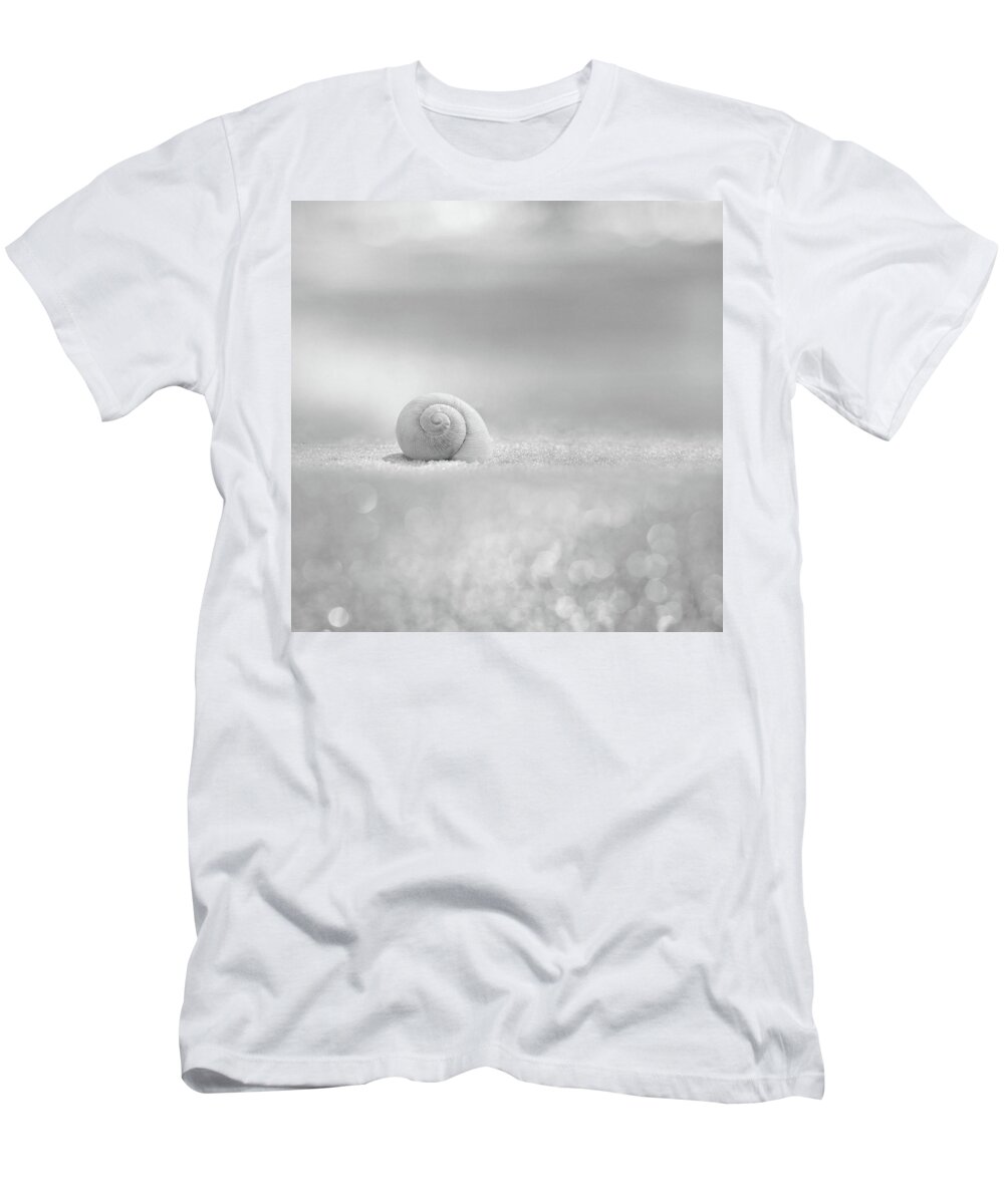 Shell T-Shirt featuring the photograph Beach House Black and White by Laura Fasulo