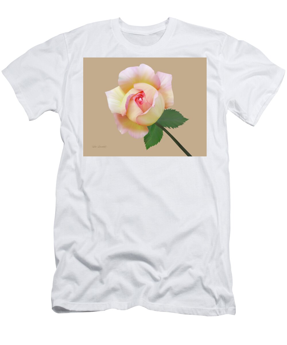 Abstract T-Shirt featuring the photograph Beautiful Painted Rose by Sue Leonard